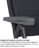 FAUTEUIL ADVANCER XL Gris Anthracite - WESTFIELD jusque 200 KG