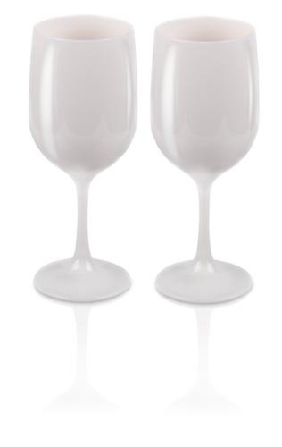 VERRE A VIN BLANC OPAQUE  - 370 ml NOUVEAU DESIGN - LOT DE 2