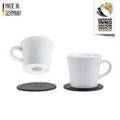 2 TASSES EXPRESSO PORCELAINE 70ml SILWY AVEC NANO-GEL-PADS MAGNETIQUE