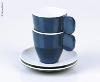 Ensemble de 2 tasses à expresso CAMP4 bleu foncé/blanc