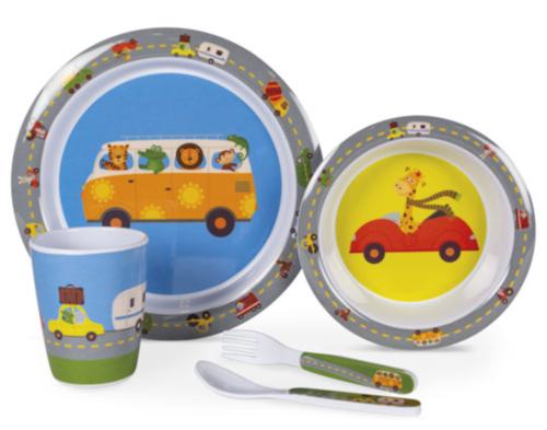 COFFRET ENFANT MELAMINE 5 PIECES KAMPA ANIMAL TRAFFIC