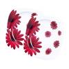 LOT DE 2 ASSIETTES PLATES Ø 22,5cm - RED FLOWER
