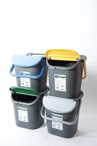 Poubelle empilable - 30 l - bleue