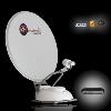 ANTENNE SATELLITE AUTOMATIQUE ASR650-FLAT 65 cm-MONOSAT ASTRA 19°2/ATLANTICBIRD-2SORTIES POUR 2DÉMOS