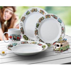 SET VAISSELLE MELAMINE VW COLLECTION VW T1 & T2 pour 2 PERSONNES