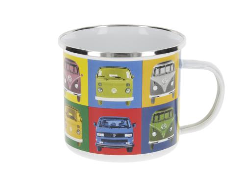 TASSE A CAFE EMAILLEE MULTICOLORE - VW COLLECTION