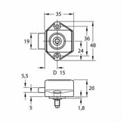 SERRURE POUSSOIR PUSH LOCK MINI LOCK 47 X 34mm