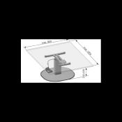 PIED DE TABLE TELESCOPIQUE 310-670mm, PLATEAU FIXE + PIED A POSER CATCH HPG