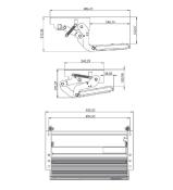 MARCHEPIED ELECTRIQUE BASCULANT 12V LIPPERT/PROJECT 2000 serie T - 500mm