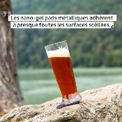 2 VERRES A BIERE PLASTIQUE 30cl SILWY® BIER AVEC SOUS-VERRE MAGNETIQUE