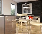 CONSOLE DE TABLE PLIANTE NOIRE 549mm