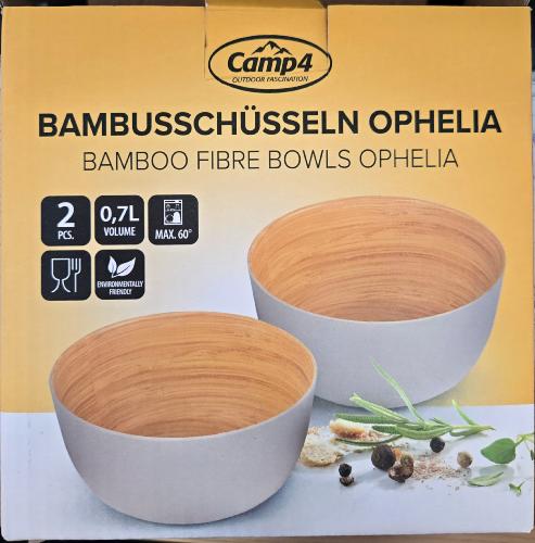 BOLS EN BAMBOU DIAMÈTRE 14CM H7CM - LOT DE 2 