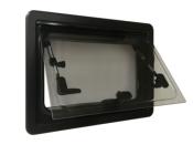 BAIE PROJETANTE CARBEST serie RW Elegance 900x450 mm AVEC CADRE OCCULTANT et MOUSTIQUAIRE