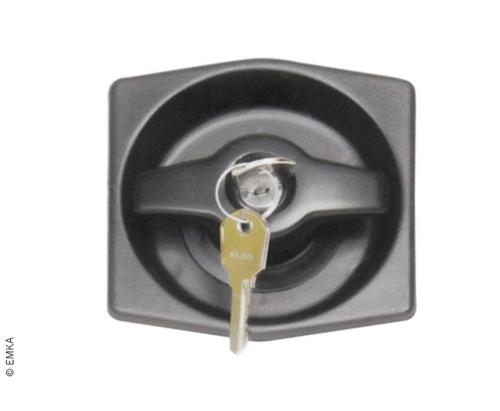 SERRURE DE PORTE CARAVANE CARREE, épaisseur de porte 24-29 mm 