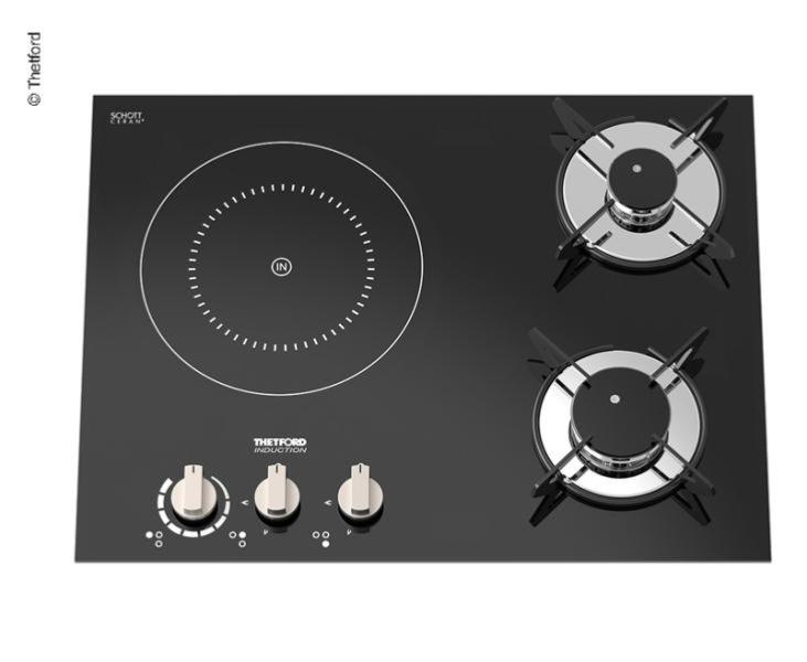 PLAQUE DE CUISSON HYBRIDE GAZ + INDUCTION THETFORD Topline 981.