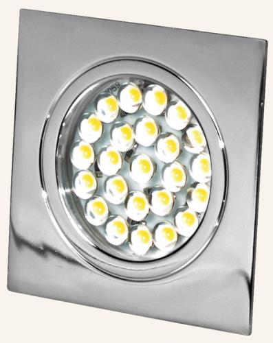 SPOT A ENCASTRER 24 LEDS, 1.6W, avec interrupteur tactile 65x65mm