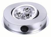 PLAFONNIER LED EN SAILLIE AVEC INTERRUPTEUR 3x1W, 80lm - 105xH24mm