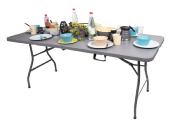 TABLE PLIANTE ROBUSTE EASY III - GRISE 180x75 cm