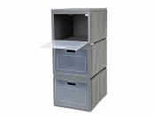 CASIER PLIANT CARBEST BOX 3 - 30xH75x40cm - 3 COMPARTIMENTS 