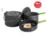 BATTERIE DE CUISINE ELITE L - GRIS/VERT 5 PICES 