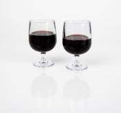 LOT DE 2 VERRES A VIN EMPILABLES ACRYLIQUE 25 CL