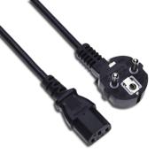 CABLE ALIMENTATION 230V AVEC CONNECTEUR 3 BROCHES NOIR - 2M