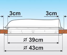 LANTERNEAU VENT 40 X 40: BLANC CAMPING CAR CARAVANE - lanterneau