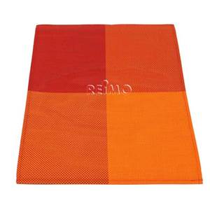 LOT DE 2 SETS DE TABLE EN PVC COLORIS ORANGE / ROUGE