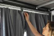 RIDEAUX COLORIS DARK GREY POUR PRIVACY ROOM - kit de 2 pices