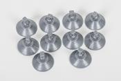 VENTOUSE A TETON GRISE 50mm POUR OEILLET 11mm - SACHET DE 10 PIECES