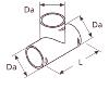 RACCORD EN T Ø90 mm POUR TUYAU WEBASTO PAK 90