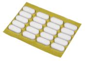 BUTOIR FEUTRE BLANC 8x20mm - 20 PIECES