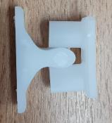 LOQUETEAU PLASTIQUE BLANC 36x21mm - LOT DE 2 PIECES