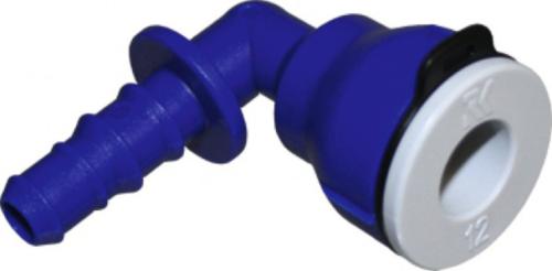 RACCORD COUDE FEMELLE UNIQUICK 12mm / TETINE TUYAU 12 mm