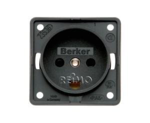 PRISE 230 V NORMES DANEMARK BERKER INTEGRO - GRIS ANTHRACITE