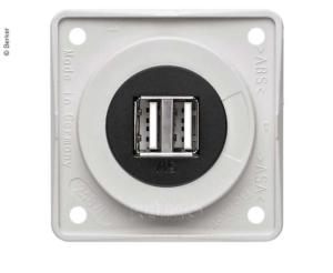 PRISE DOUBLE USB 2X5V / 2.5A BERKER INTEGRO - BLANC