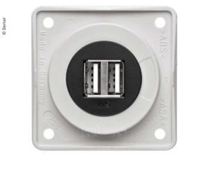 PRISE DOUBLE USB 2X5V / 2.5A BERKER INTEGRO - BLANC