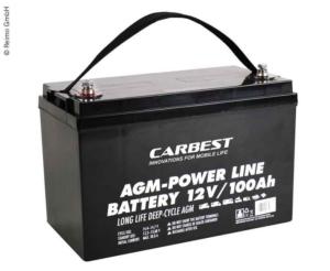BATTERIE AUXILIAIRE AGM 100Ah CARBEST- 330x171x220mm
