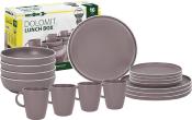 Lot de vaisselle en mélamine Rose pour 4 personnes Dolomite BRUNNER 