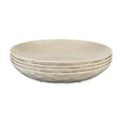 Lot de 4 assiettes creuses Koziol CLUB SET GTEBORG sable du dsert 