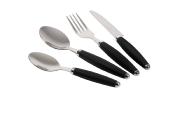 COFFRET DE 24 COUVERTS INOX CAMP4 - MANCHES ANTHRACITE