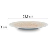 Assiette à déjeuner Silwy en porcelaine, abricot 