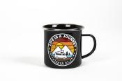 TASSE EMAILLEE NOIRE COLLECTION LIFE IS A JOURNEY