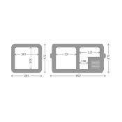GLACIERE / CONGELATEUR A COMPRESSION BIZONE - DOMETIC CFX5 75DZ 