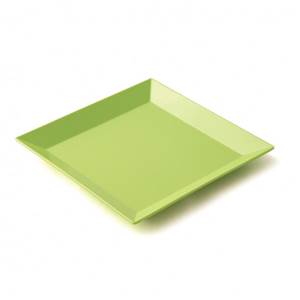 ASSIETTE A DESSERT CARREE 19CM MELAMINE PLASTOREX - VERTE