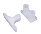 LOQUETEAU PLASTIQUE BLANC 36x21mm - LOT DE 2 PIECES