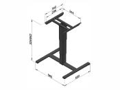 PIED DE TABLE AUTOPORTANT TELESCOPIQUE 325-683cm CLICK-CLACK 