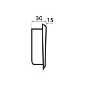 GRILLE DE VENTILATION MPK + CACHE NOIR 375 x 150 mm