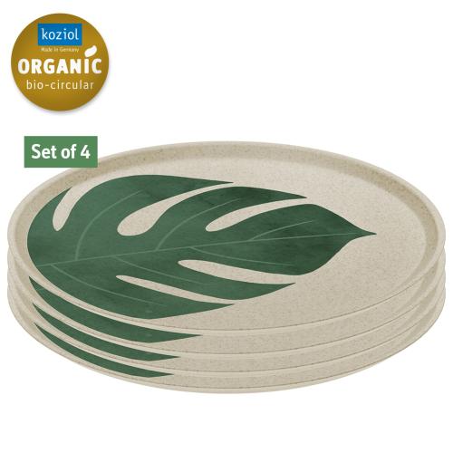 MONSTRERA LEAF - 4 ASSIETTES 25.5CM BIO 100% NATUREL