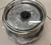 CASSEROLES INOX RIVA + COUVERCLES / MANCHE AMOVIBLE - LOT DE 3